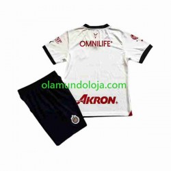 Camisola Deportivo Guadalajara Criança Equipamento Segundo 2023-2024 Manga Curta